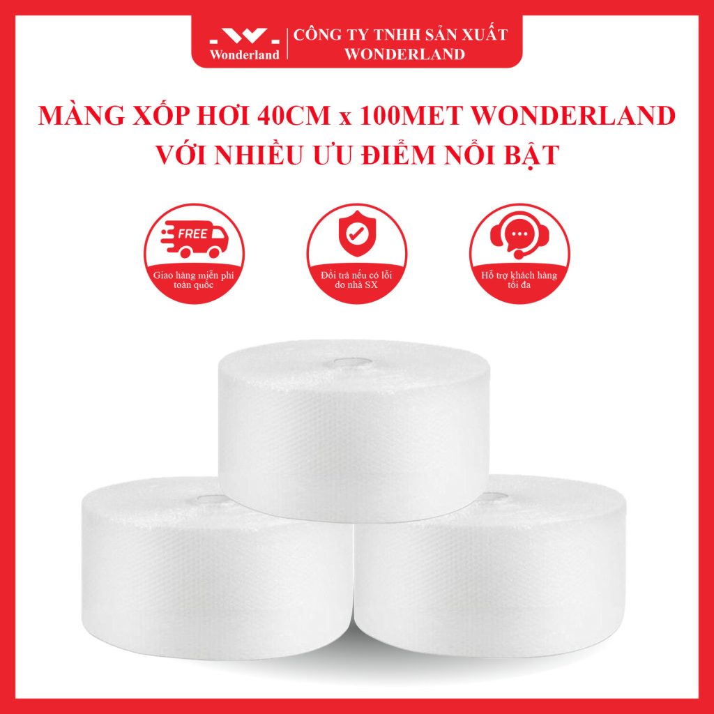 MÀNG XỐP HƠI 40CM x 100MET WONDERLAND VỚI NHIỀU ƯU ĐIỂM NỔI BẬT