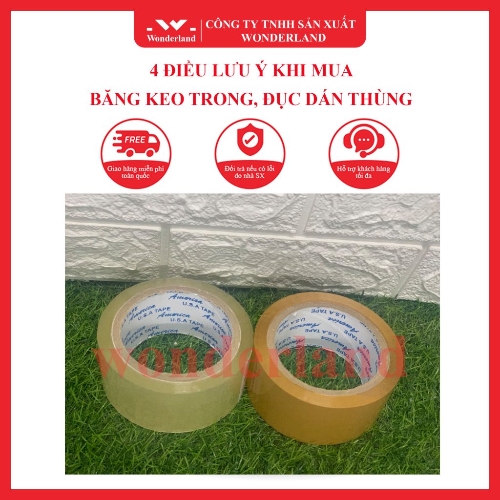 4 ĐIỀU LƯU Ý KHI MUA BĂNG KEO TRONG, ĐỤC DÁN THÙNG
