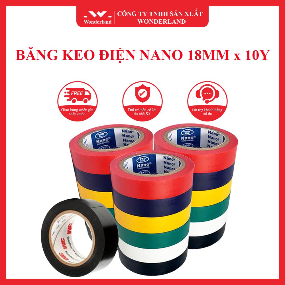 BĂNG KEO ĐIỆN NANO 18MM x 10Y WONDERLAND VỚI NHIỀU ỨNG DỤNG VÀ ƯU ĐIỂM NỔI BẬT