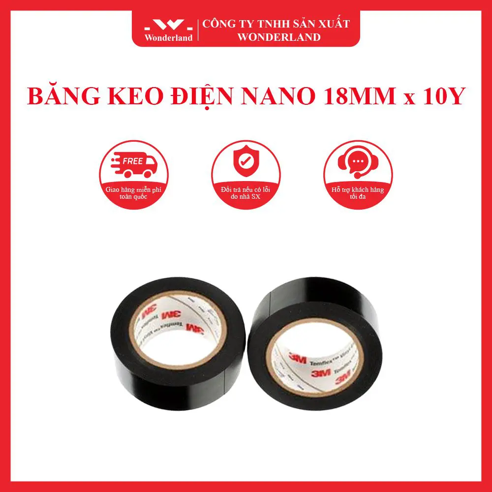 BĂNG KEO ĐIỆN NANO 18MM x 10Y WONDERLAND