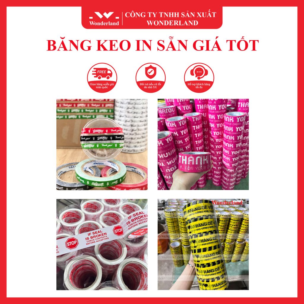 BĂNG KEO IN SẴN GIÁ TỐT - GIẢI PHÁP DÁN DÍNH TIỆN LỢI