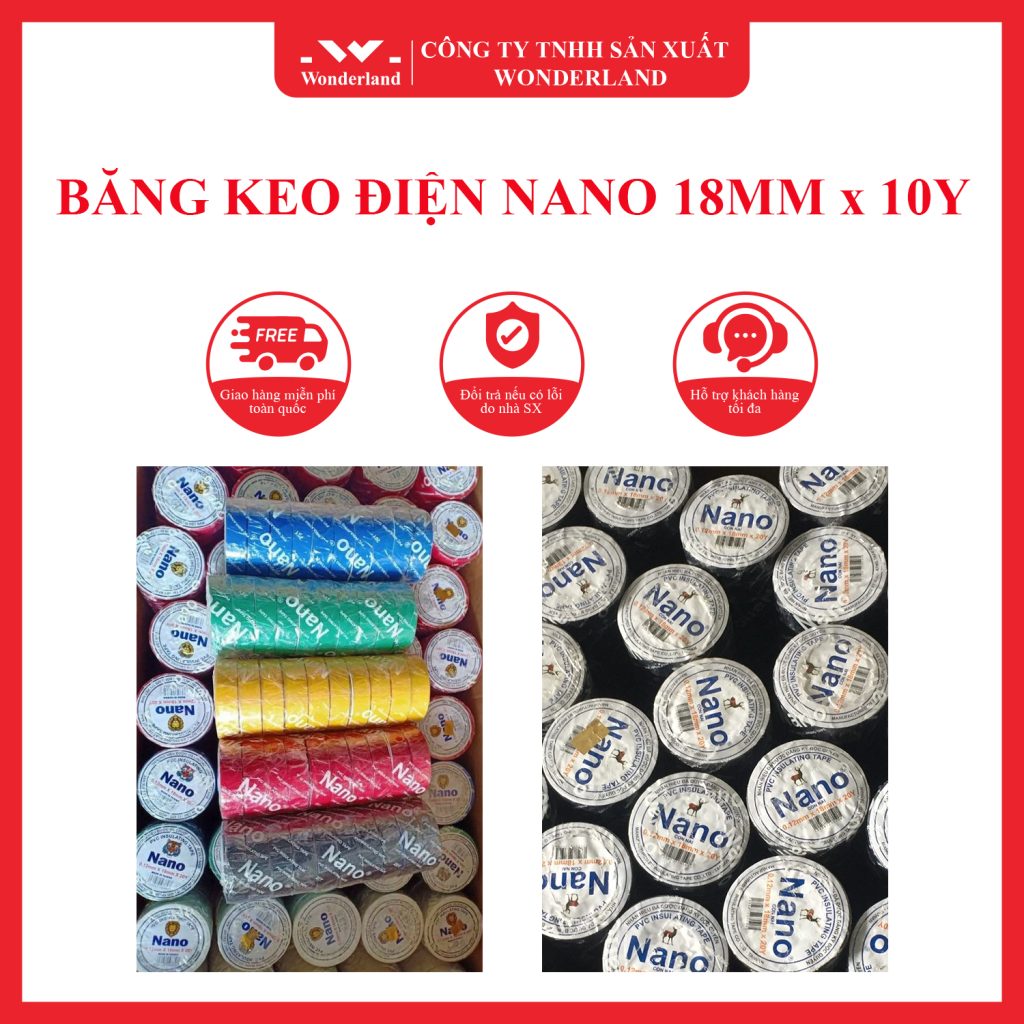 MUA BĂNG KEO ĐIỆN 18MM x 10Y ĐẢM BẢO CHẤT LƯỢNG VỚI GIÁ SỈ TỐT NHẤT TẠI WONDERLAND