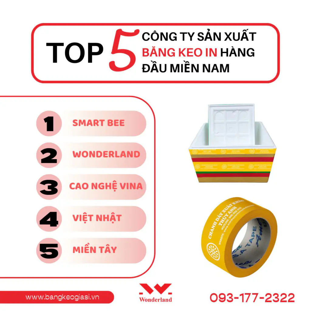 Top 5 Công Ty Sản Xuất Băng Keo In Hàng Đầu Miền Nam