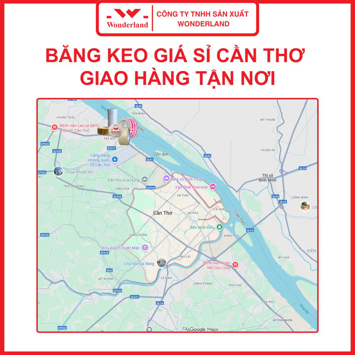 Nhà máy sản xuất băng keo giá sỉ tại Cần Thơ