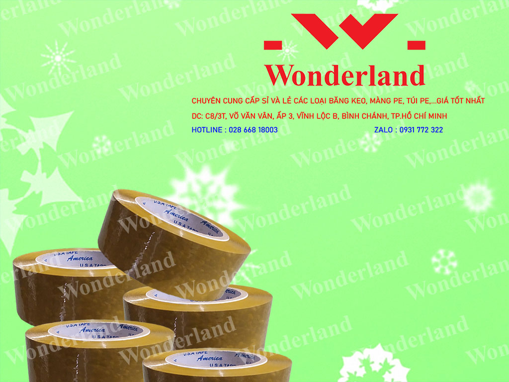 BĂNG KEO ĐỤC 2.4KG LÕI 5LI CHẤT LƯỢNG CAO THƯƠNG HIỆU WONDERLAND GIÁ SỈ TỐT NHẤT