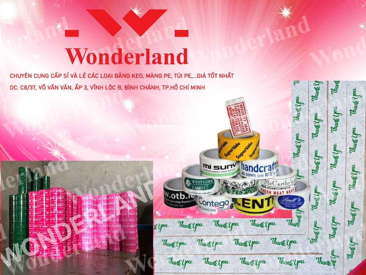 BĂNG KEO IN WONDERLAND CHẤT LƯỢNG CAO GIÁ SỈ TỐT NHẤT