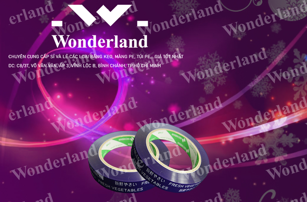 BĂNG KEO IN CHỮ SIZE 19MM CHẤT LƯỢNG CAO WONDERLAND