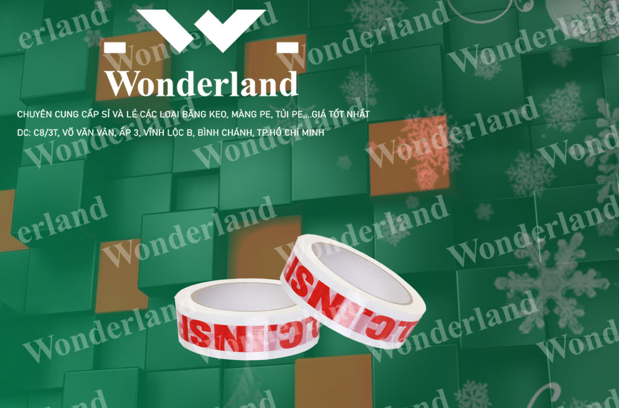 BĂNG KEO IN CHỮ SIZE 27MM CHẤT LƯỢNG CAO WONDERLAND