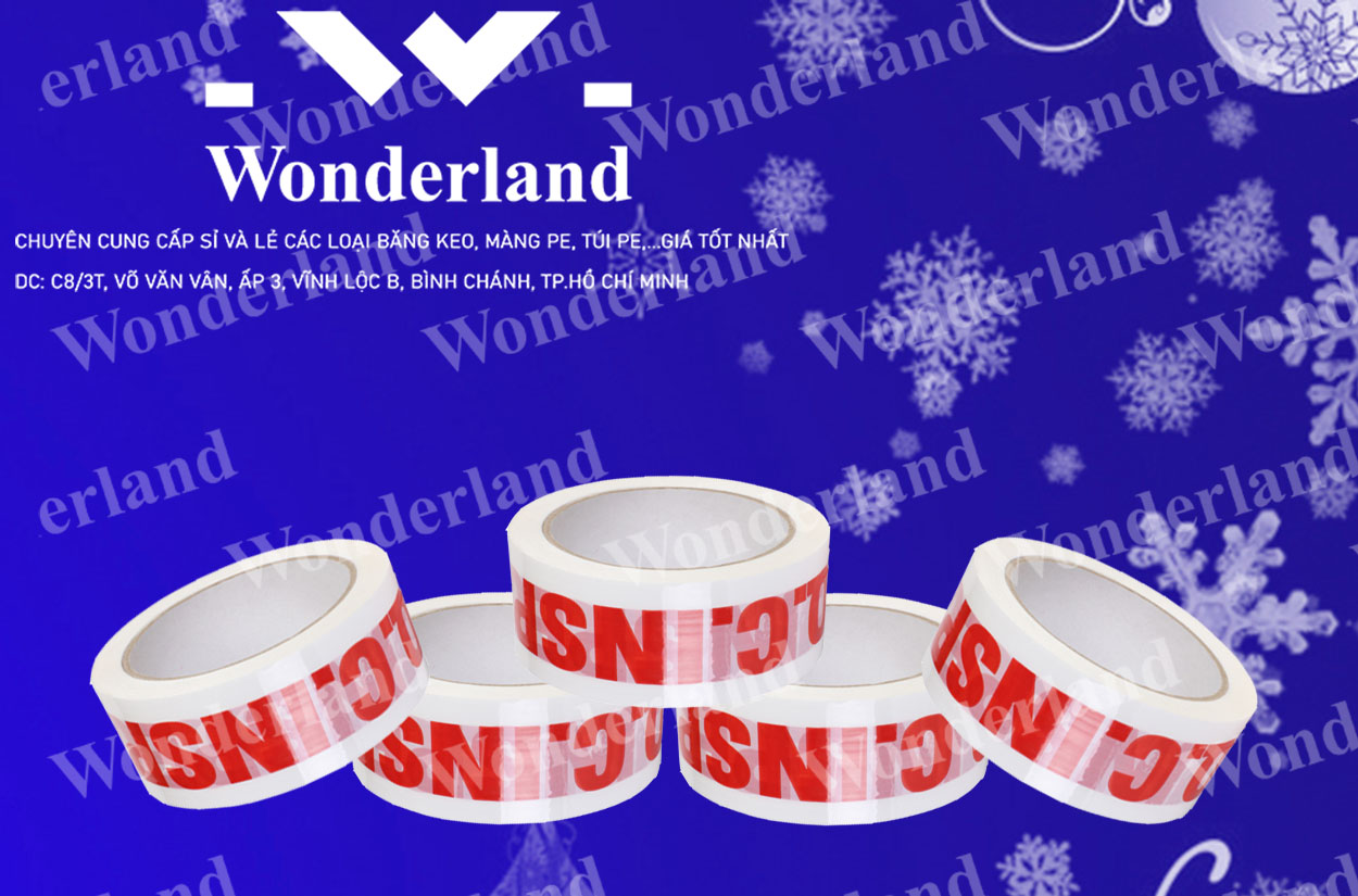 BĂNG KEO IN CHỮ SIZE 31MM CHẤT LƯỢNG CAO WONDERLAND GIÁ SỈ TỐT NHẤT