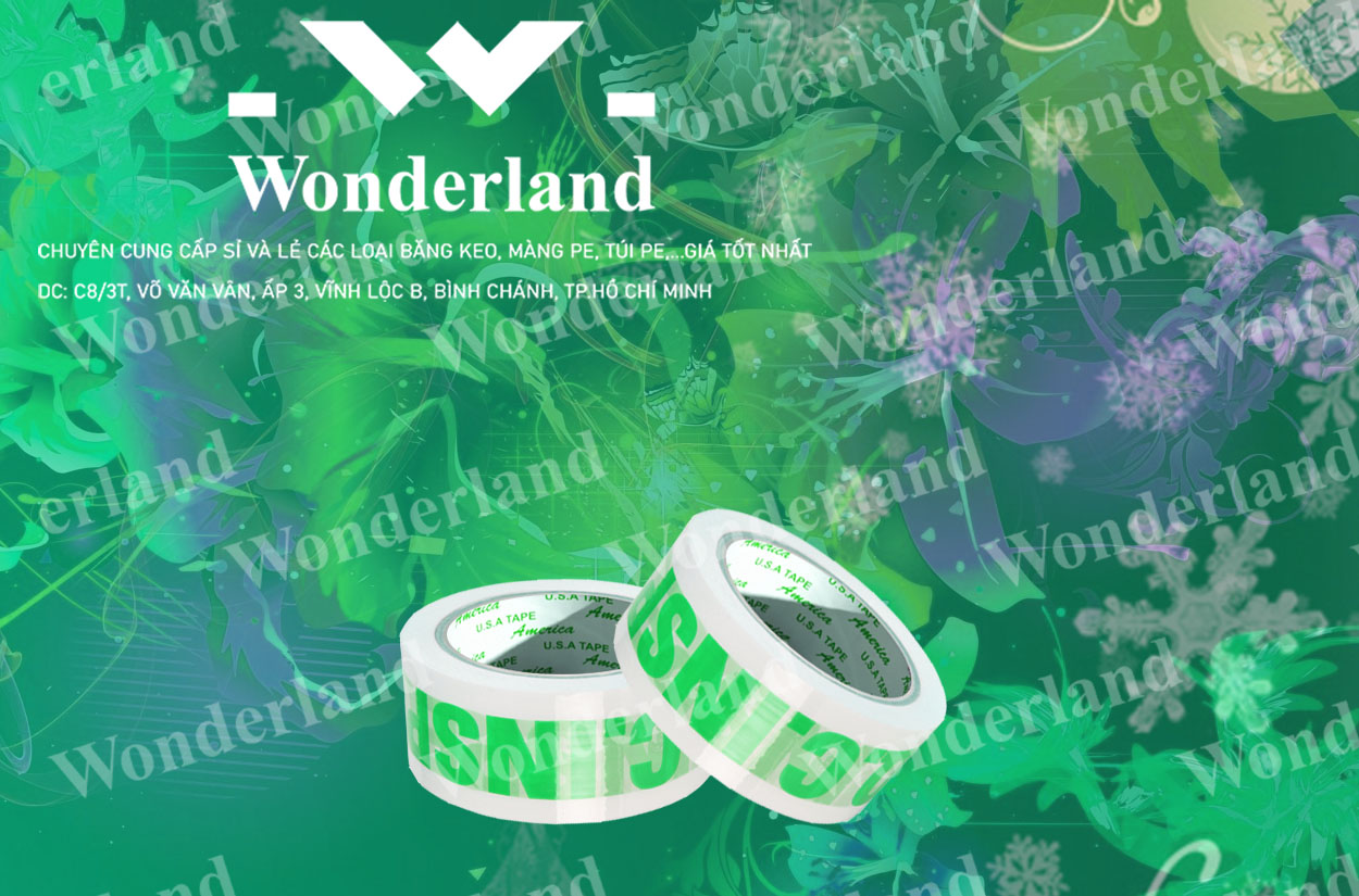 BĂNG KEO IN CHỮ SIZE 39MM CHẤT LƯỢNG CAO WONDERLAND