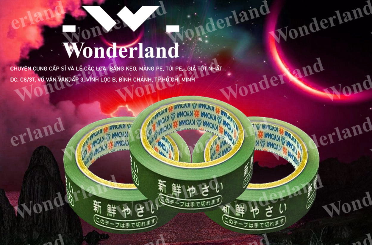BĂNG KEO IN CHỮ SIZE 40MM CHẤT LƯỢNG CAO WONDERLAND GIÁ SỈ TỐT NHẤT
