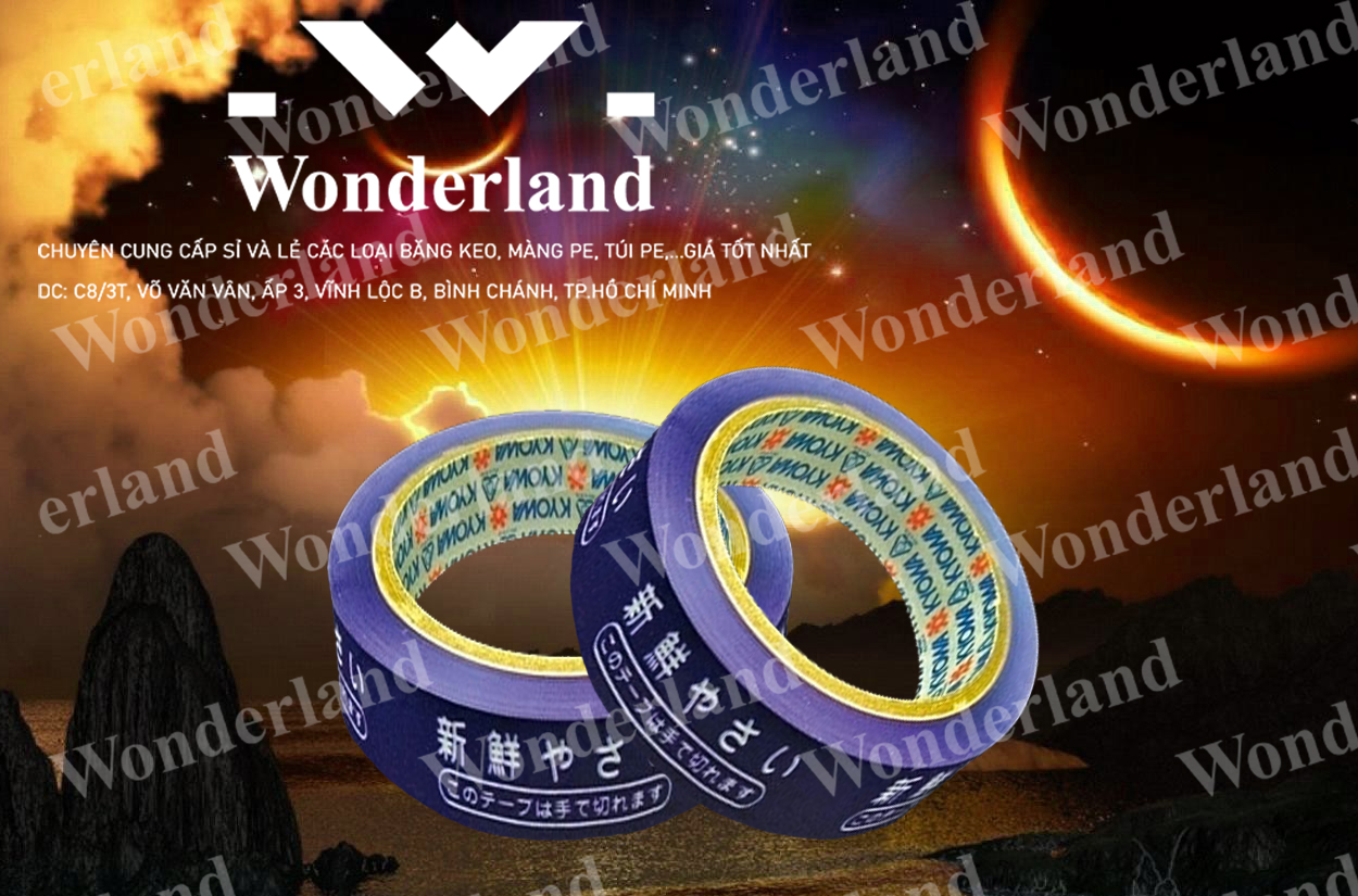 BĂNG KEO IN CHỮ SIZE 40MM CHẤT LƯỢNG CAO WONDERLAND