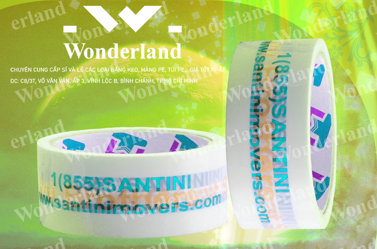 BĂNG KEO IN CHỮ SIZE 44MM CHẤT LƯỢNG CAO WONDERLAND