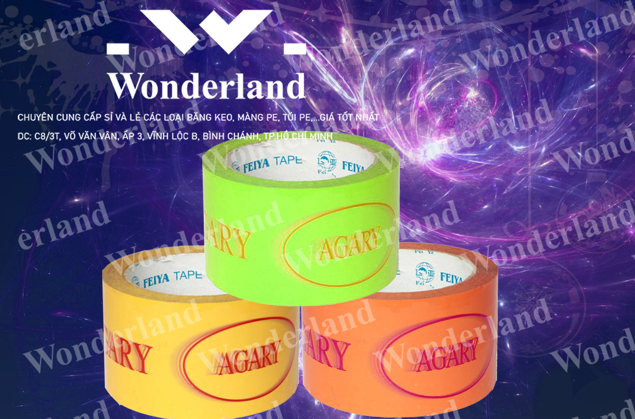 BĂNG KEO IN LOGO SIZE 62MM CHẤT LƯỢNG CAO WONDERLAND GIÁ SỈ TỐT NHẤT