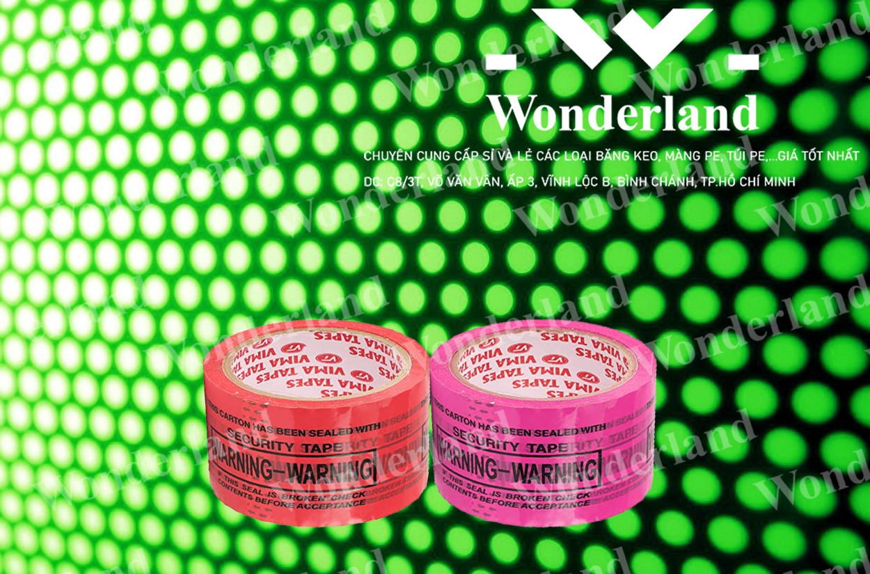 BĂNG KEO IN LOGO SIZE 64MM CHẤT LƯỢNG CAO WONDERLAND