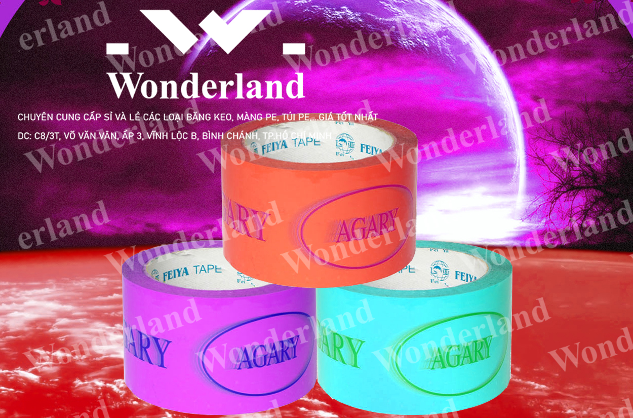 BĂNG KEO IN LOGO 66MM CHẤT LƯỢNG CAO WONDERLAND GIÁ SỈ TỐT NHẤT