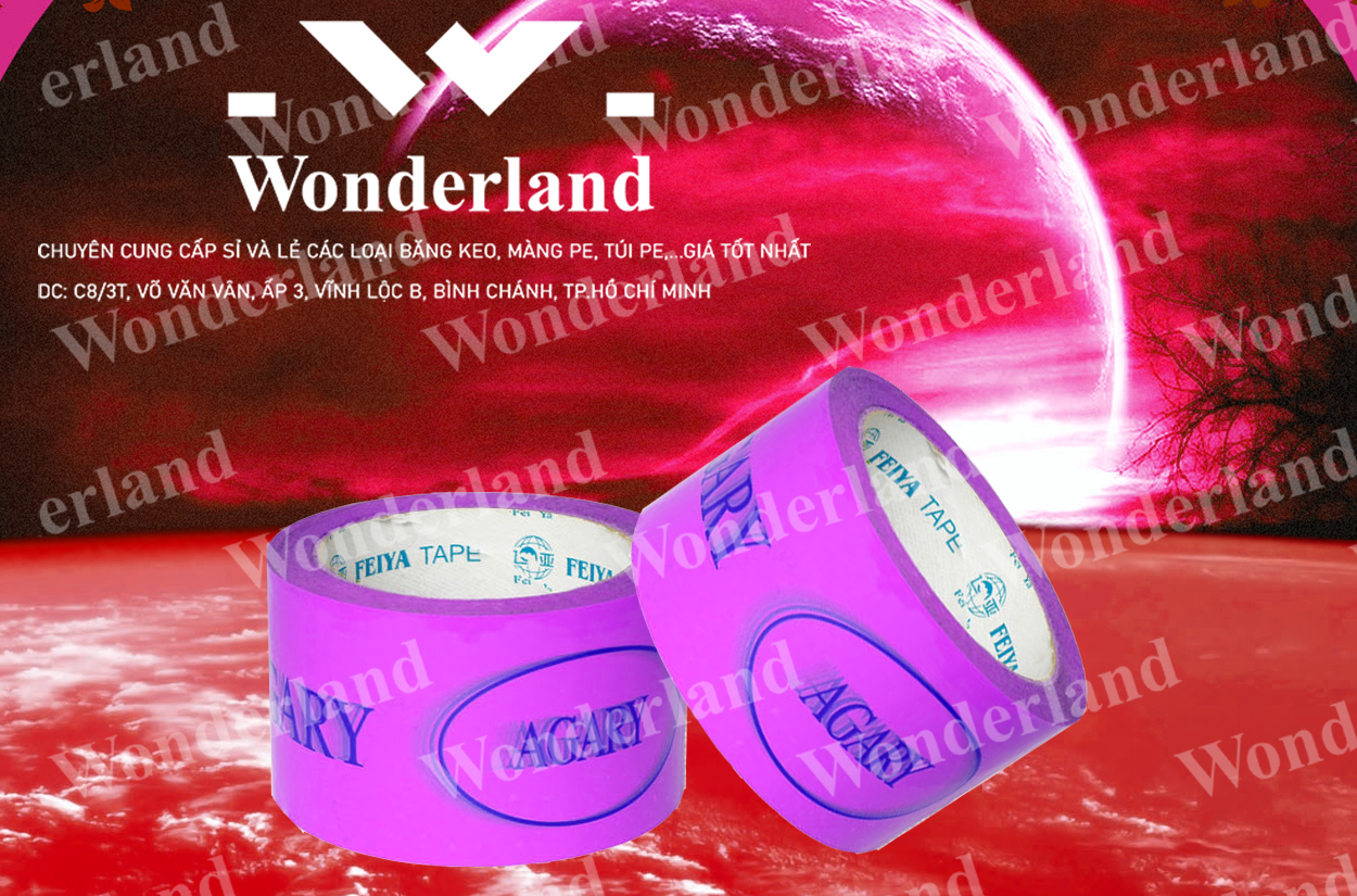 BĂNG KEO IN LOGO 66MM CHẤT LƯỢNG CAO WONDERLAND