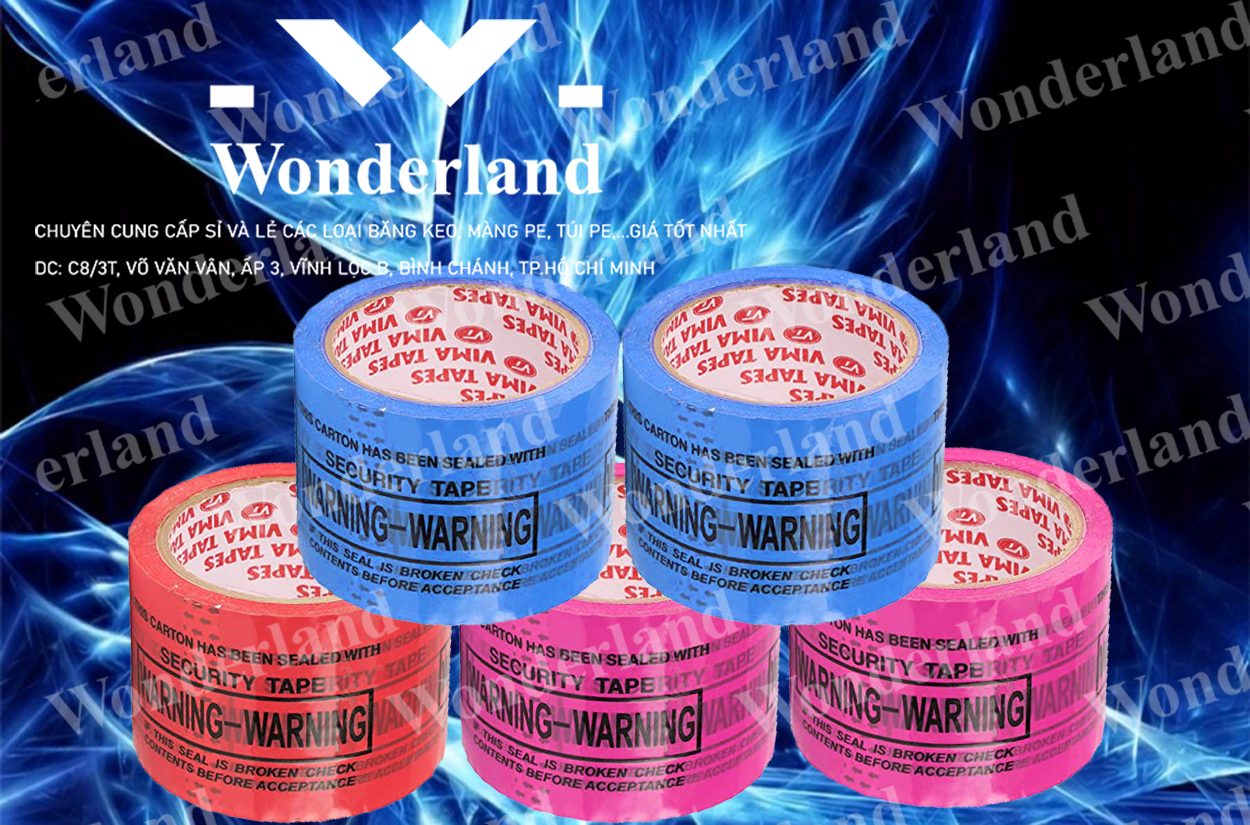 BĂNG KEO IN LOGO SIZE 74MM CHẤT LƯỢNG CAO WONDERLAND GIÁ SỈ TỐT NHẤT