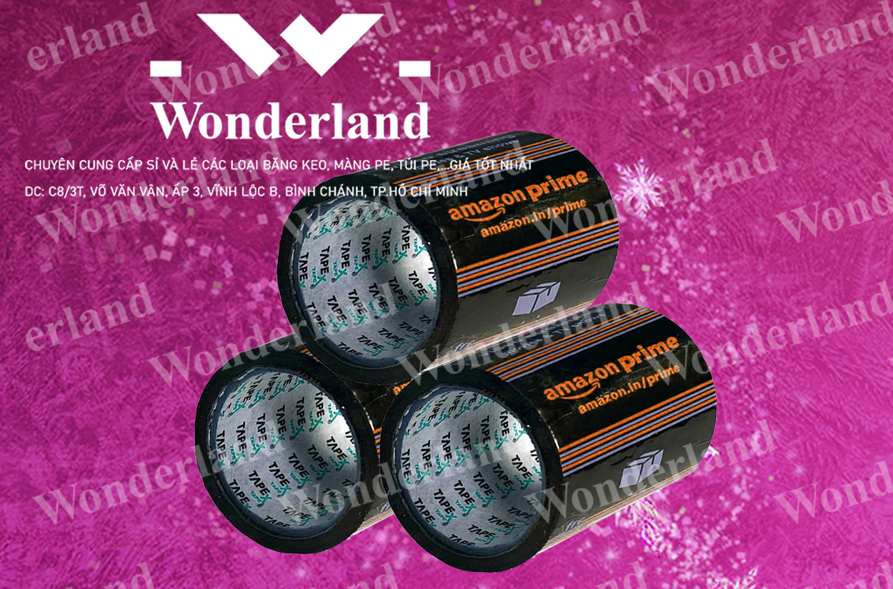 BĂNG KEO IN LOGO SIZE 100MM CHẤT LƯỢNG CAO WONDERLAND GIÁ SỈ TỐT NHẤT