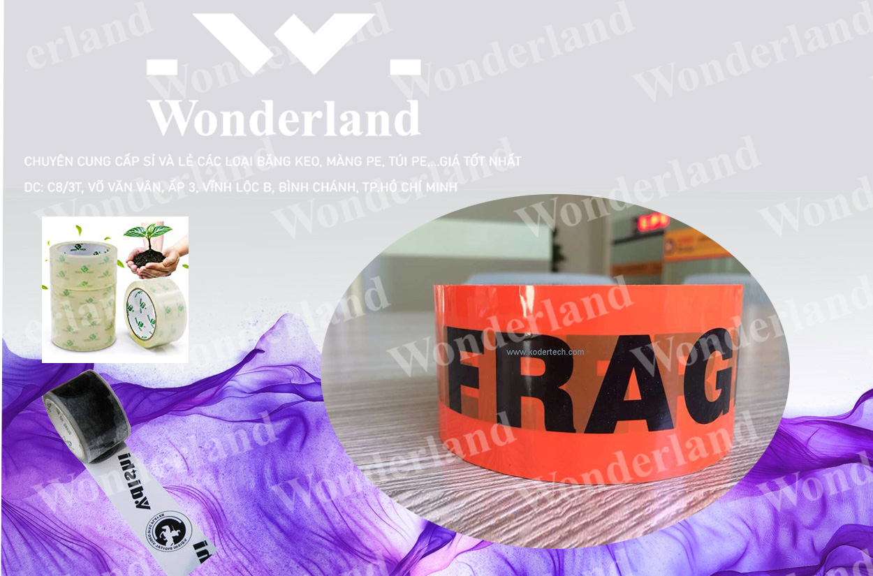 BĂNG KEO IN LOGO SIZE 50MM CHẤT LƯỢNG CAO WONDERLAND GIÁ SỈ TỐT NHẤT