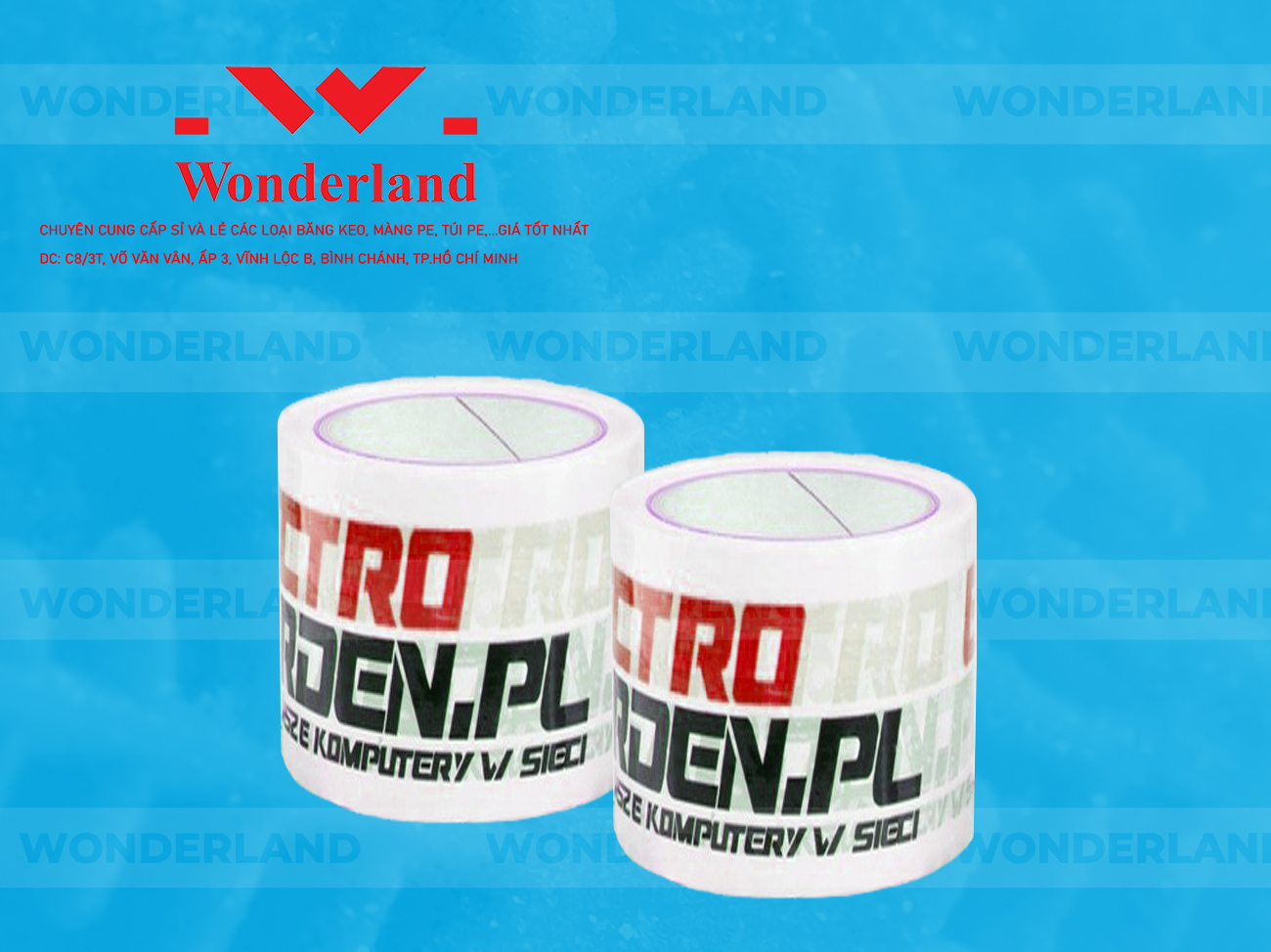 BĂNG KEO IN LOGO SIZE 67MM CHẤT LƯỢNG CAO WONDERLAND