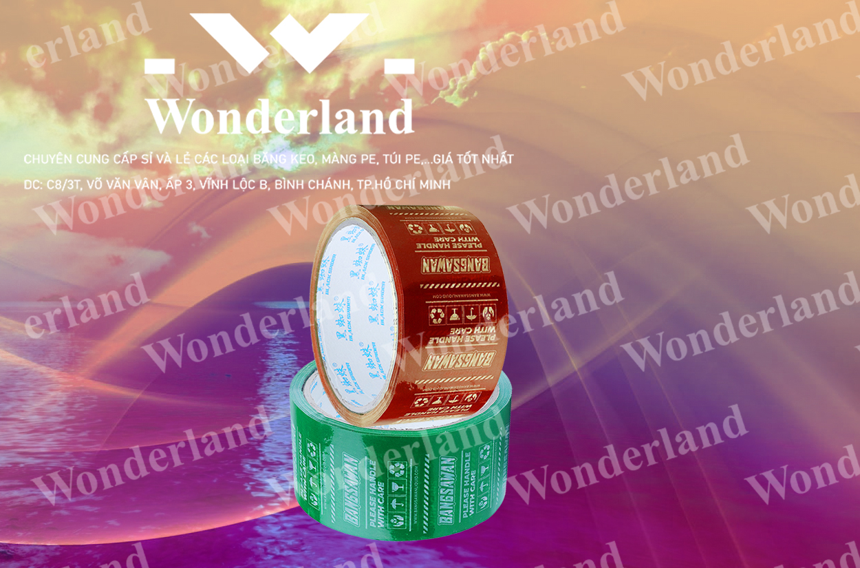 BĂNG KEO IN LOGO SIZE 70MM CHẤT LƯỢNG CAO WONDERLAND