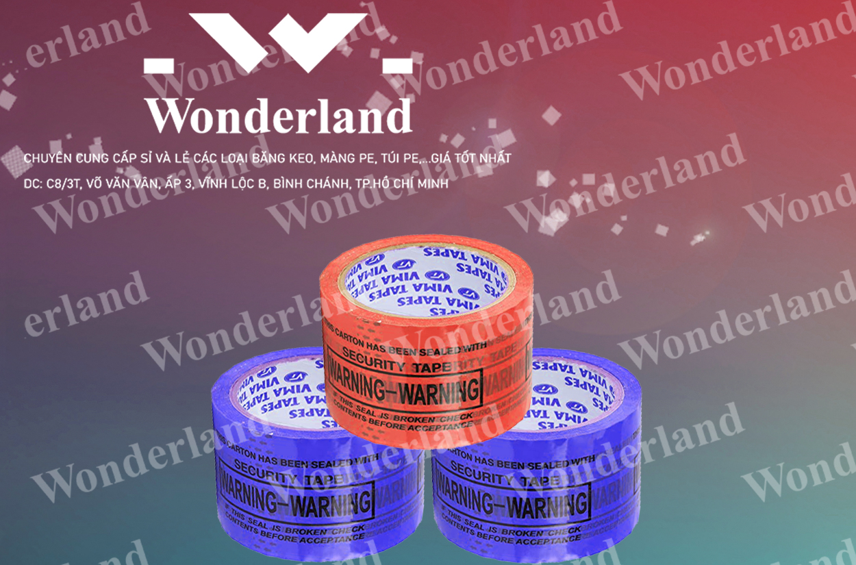 BĂNG KEO IN LOGO SIZE 72MM CHẤT LƯỢNG CAO WONDERLAND GIÁ SỈ TỐT NHẤT