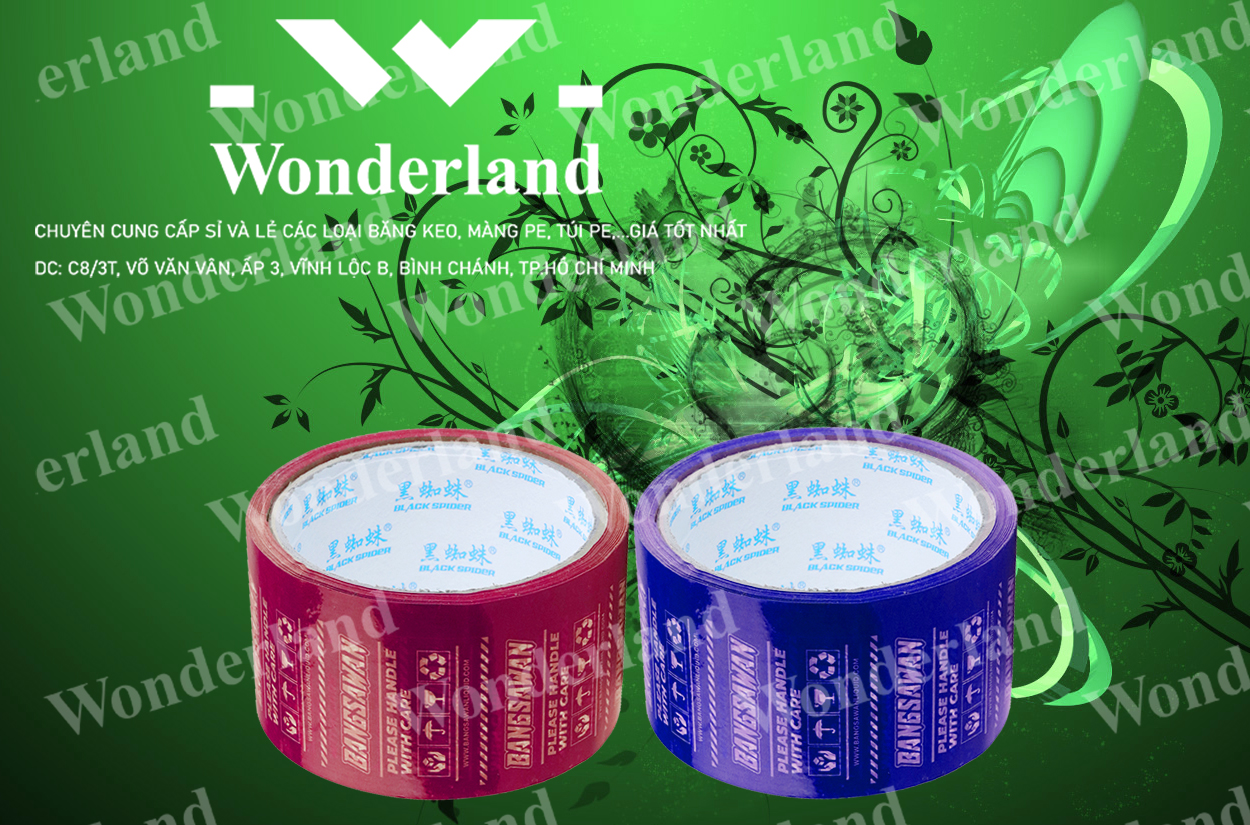 BĂNG KEO IN LOGO SIZE 76MM CHẤT LƯỢNG CAO WONDERLAND