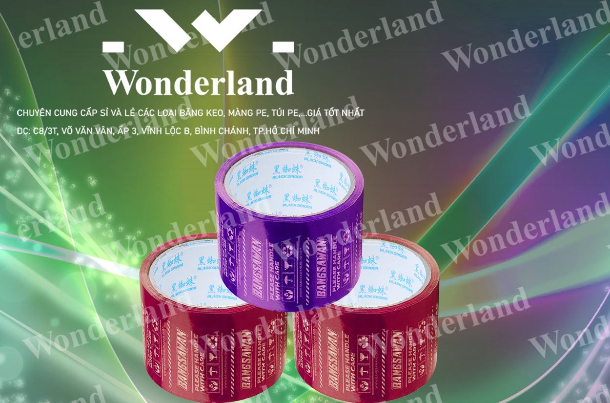 BĂNG KEO IN LOGO SIZE 80MM CHẤT LƯỢNG CAO WONDERLAND GIÁ SỈ TỐT NHẤT