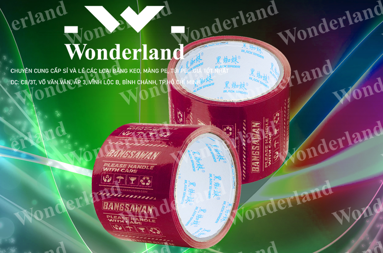 BĂNG KEO IN LOGO SIZE 80MM CHẤT LƯỢNG CAO WONDERLAND
