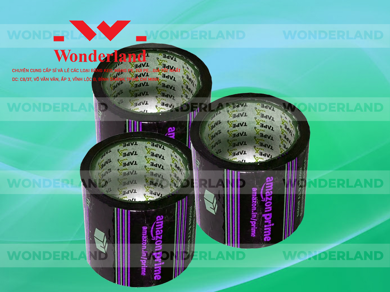 BĂNG KEO IN LOGO SIZE 81MM CHẤT LƯỢNG CAO WONDERLAND GIÁ SỈ TỐT NHẤT