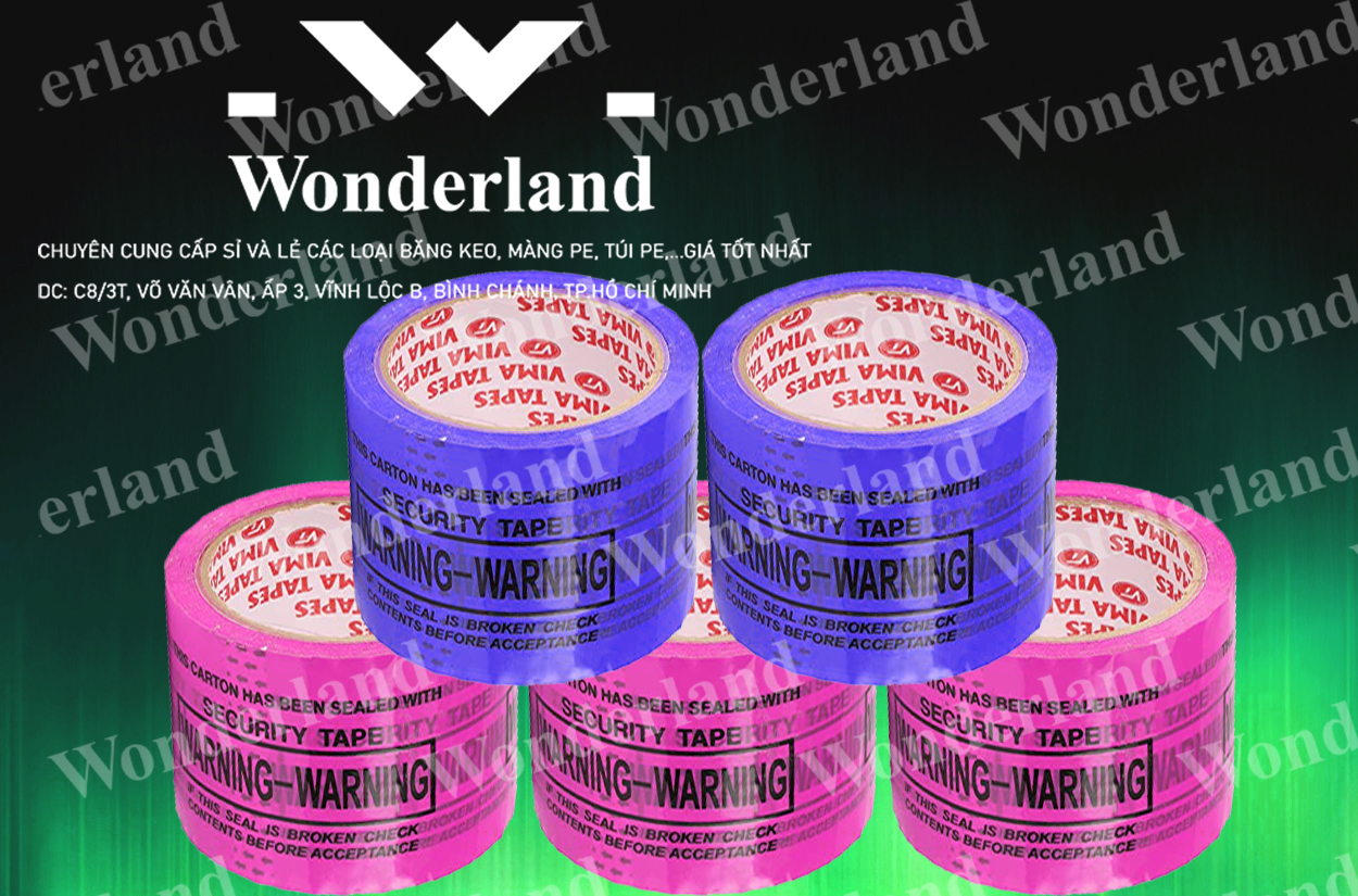 BĂNG KEO IN LOGO SIZE 82MM CHẤT LƯỢNG CAO WONDERLAND GIÁ SỈ TỐT NHẤT