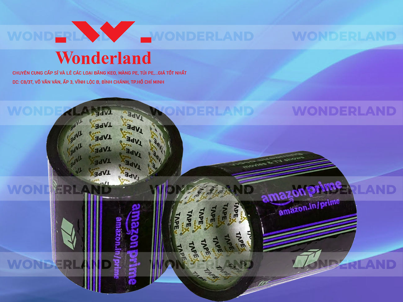 BĂNG KEO IN LOGO SIZE 83MM CHẤT LƯỢNG CAO WONDERLAND