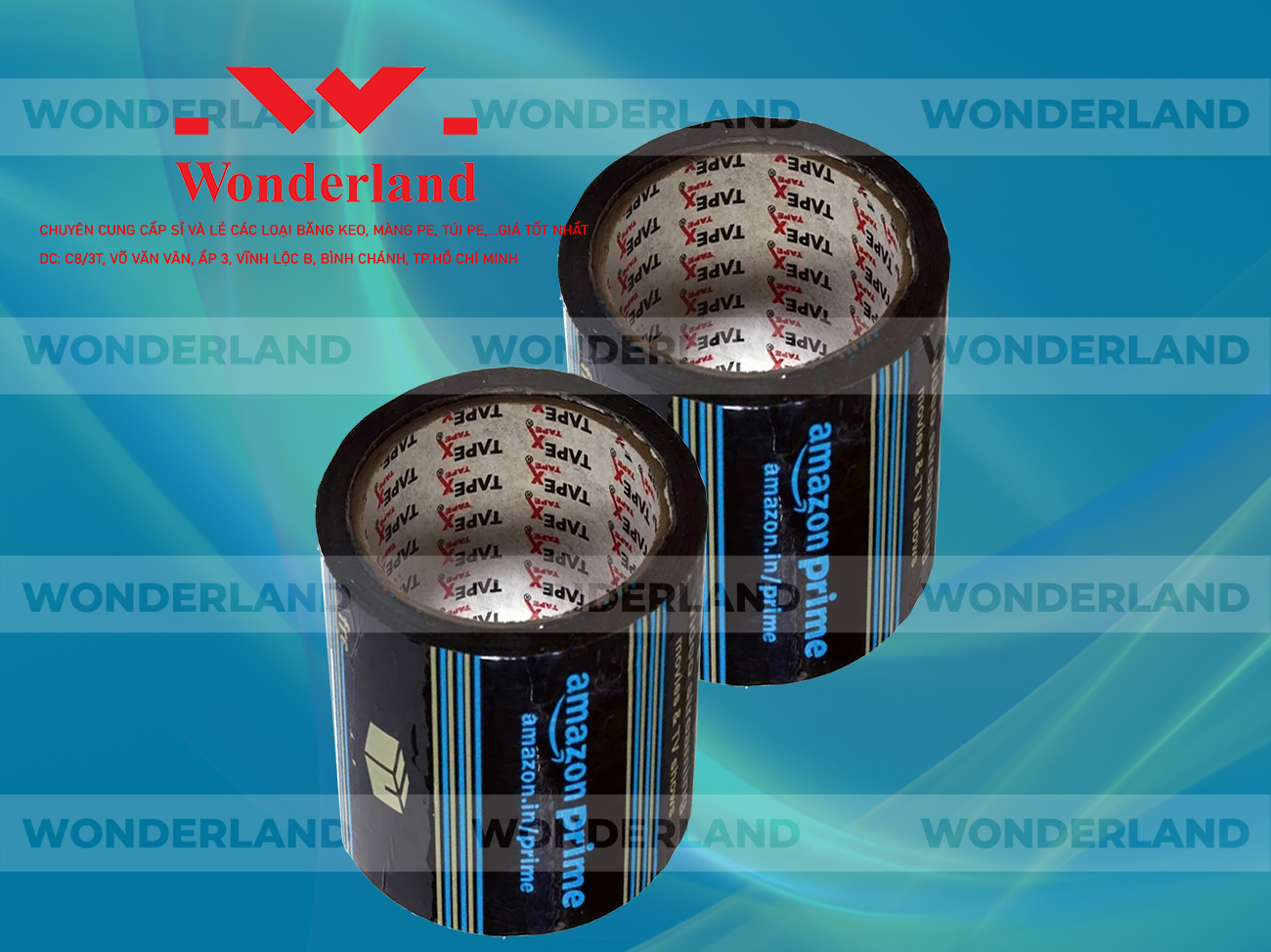 BĂNG KEO IN LOGO SIZE 85MM CHẤT LƯỢNG CAO WONDERLAND