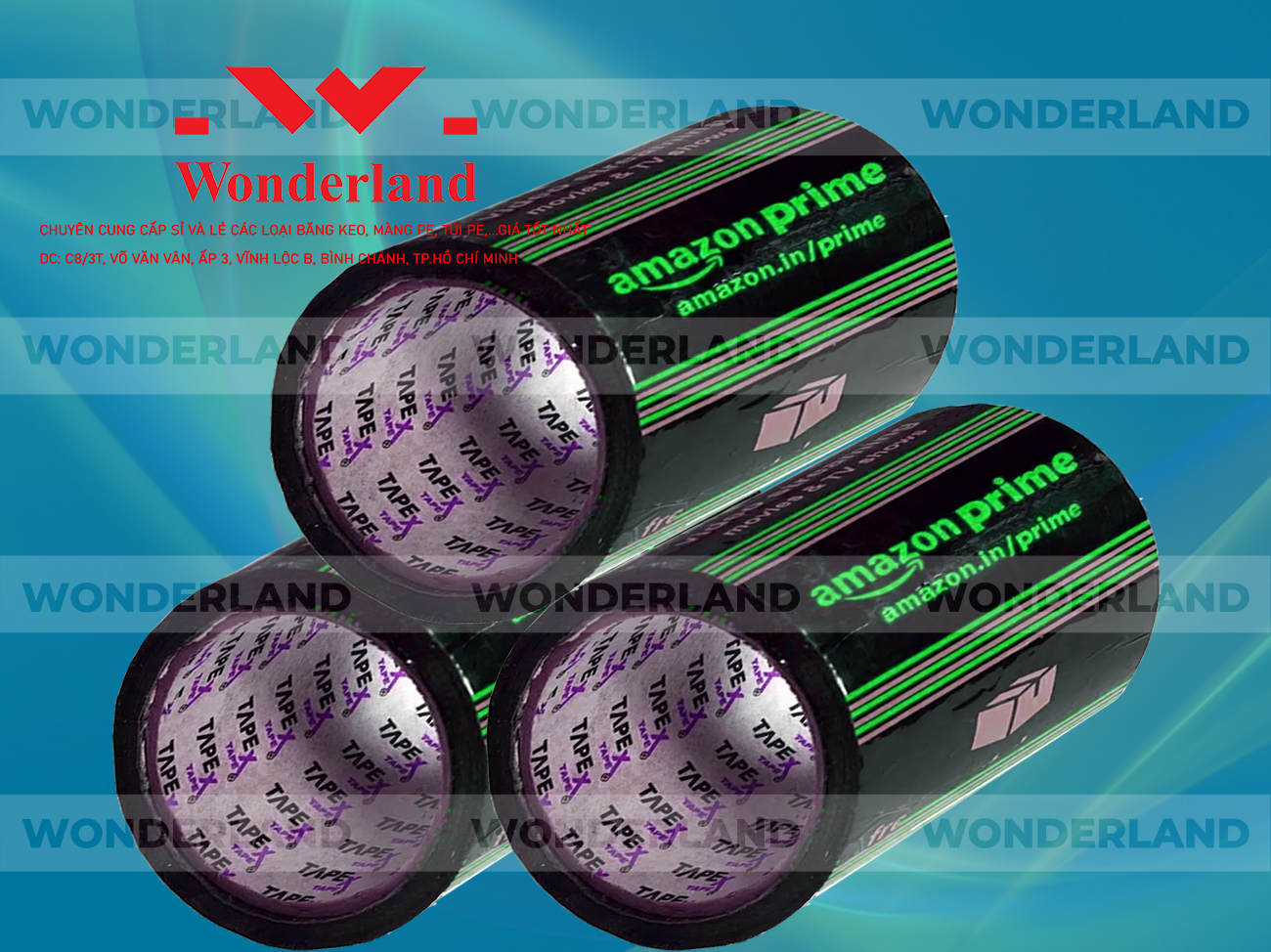 BĂNG KEO IN LOGO SIZE 89MM CHẤT LƯỢNG CAO WONDERLAND GIÁ SỈ TỐT NHẤT