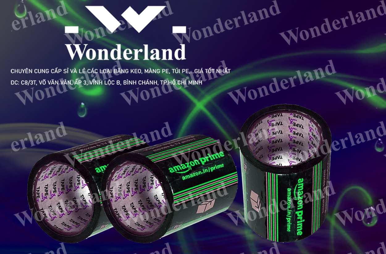 BĂNG KEO IN LOGO SIZE 92MM CHẤT LƯỢNG CAO WONDERLAND GIÁ SỈ TỐT NHẤT