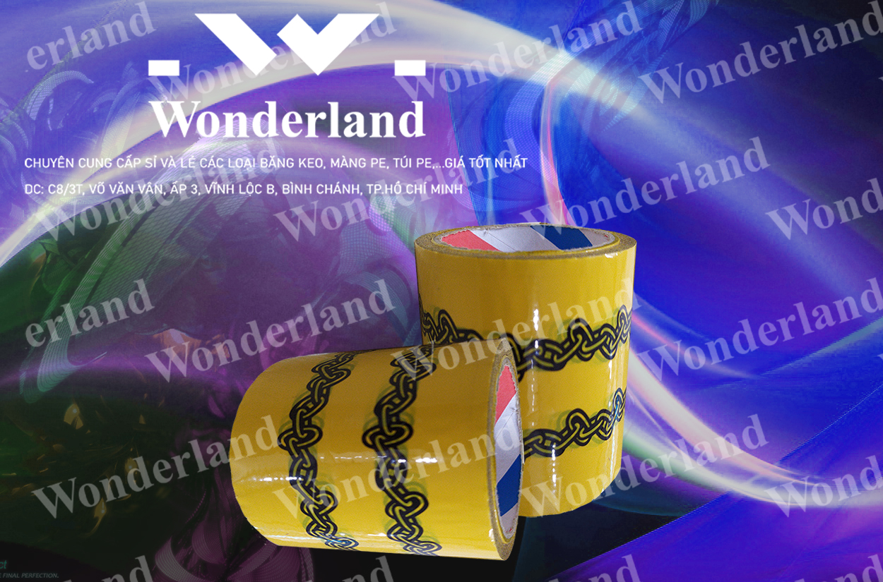BĂNG KEO IN LOGO SIZE 94MM CHẤT LƯỢNG CAO WONDERLAND GIÁ SỈ TỐT NHẤT