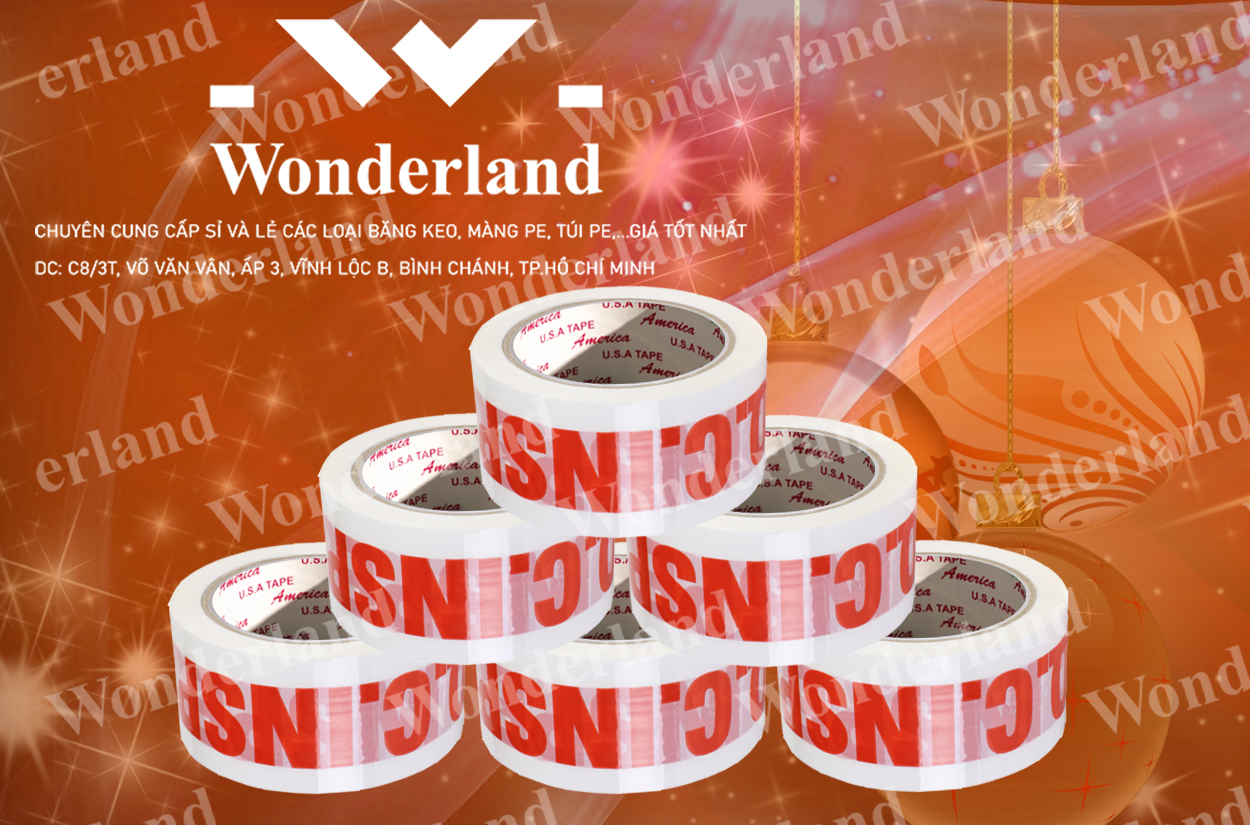 BĂNG KEO IN SIZE 47MM CHẤT LƯỢNG CAO WONDERLAND GIÁ SỈ TỐT NHẤT