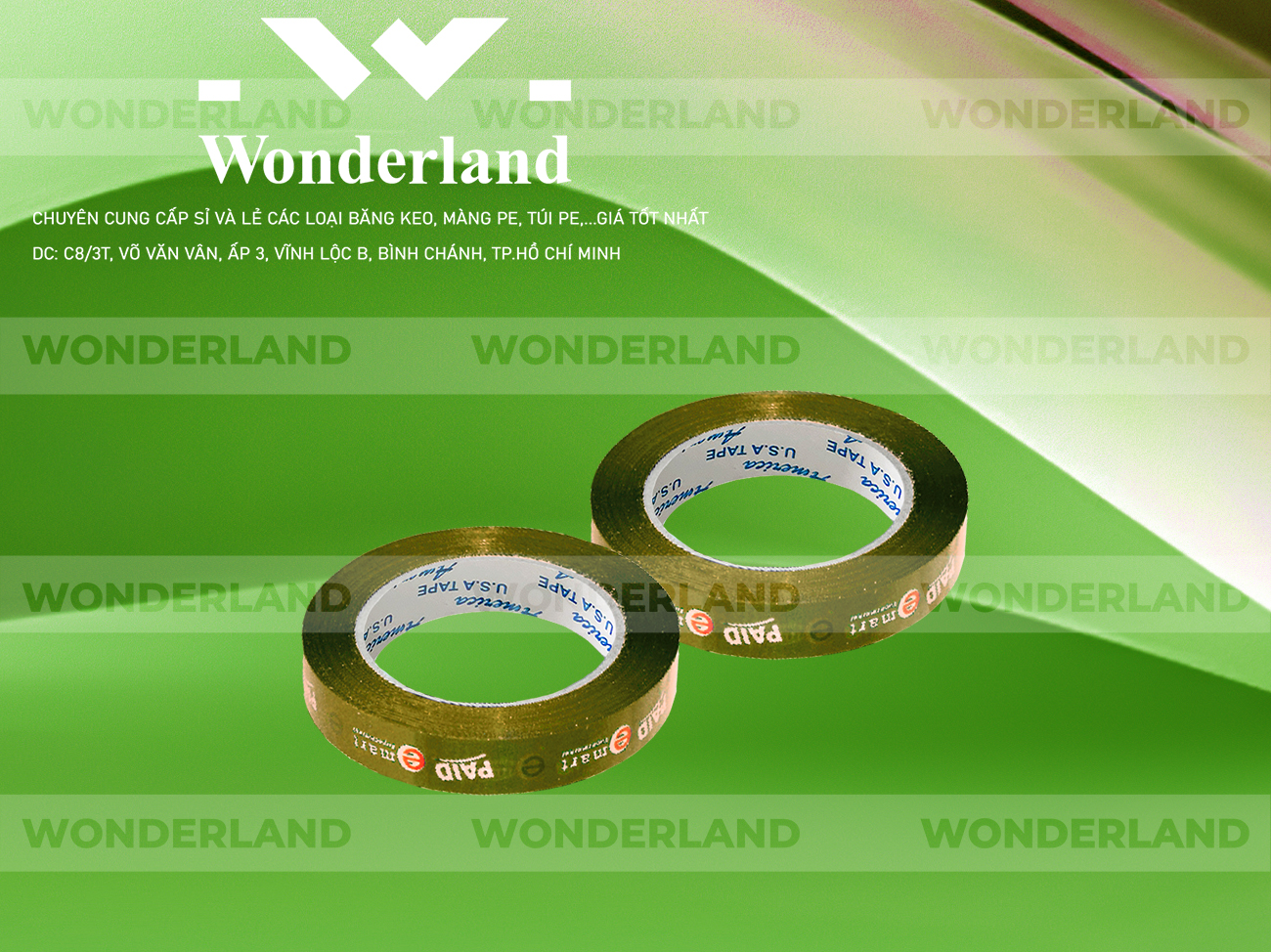 BĂNG KEO IN THEO YÊU CẦU DÁN LY 12MM NỀN VÀNG NHẠT IN 2 MÀU TRẮNG SỮA & ĐỎ (MẪU 01) CHẤT LƯỢNG TẠI WONDERLAND