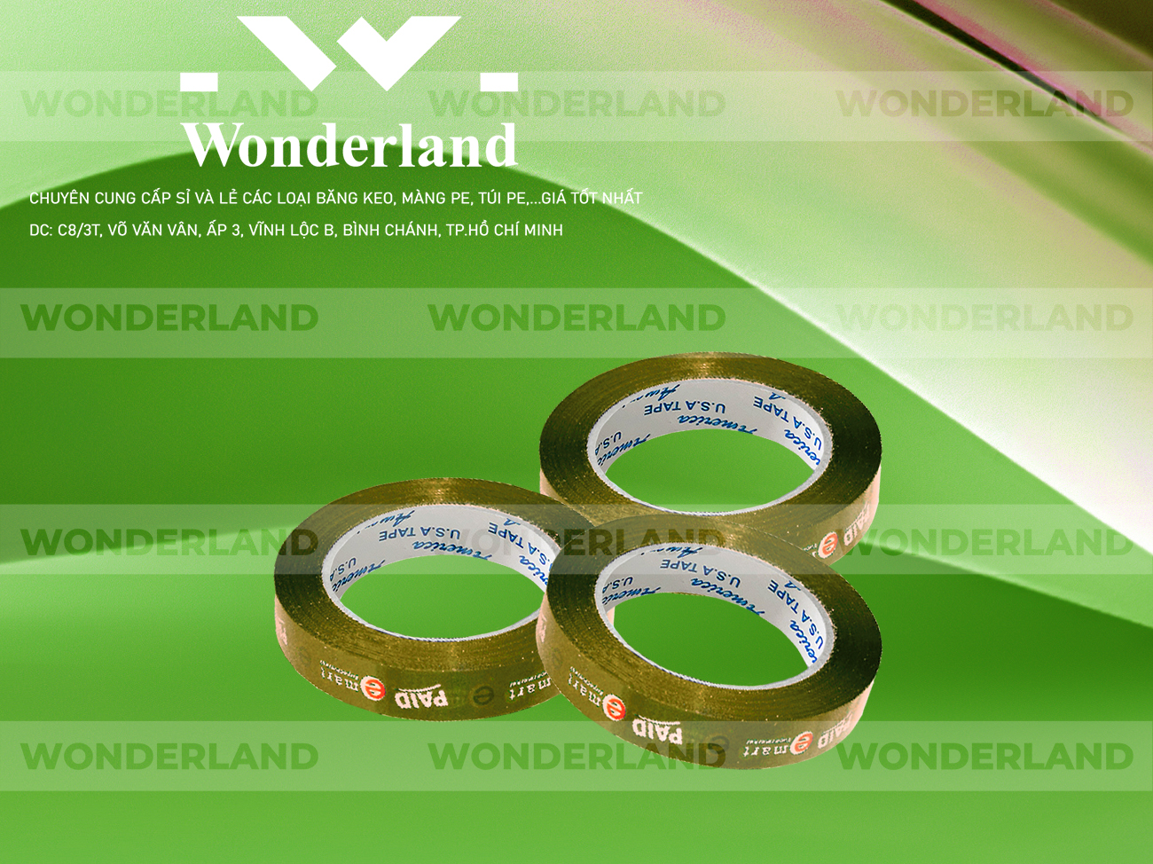 BĂNG KEO IN THEO YÊU CẦU DÁN LY 12MM NỀN VÀNG NHẠT IN 2 MÀU TRẮNG SỮA & ĐỎ (MẪU 01) GIÁ TỐT NHẤT TẠI WONDERLAND