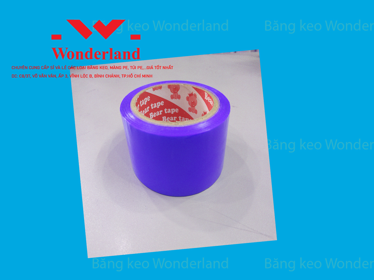 BĂNG KEO MÀU XANH DƯƠNG WONDERLAND