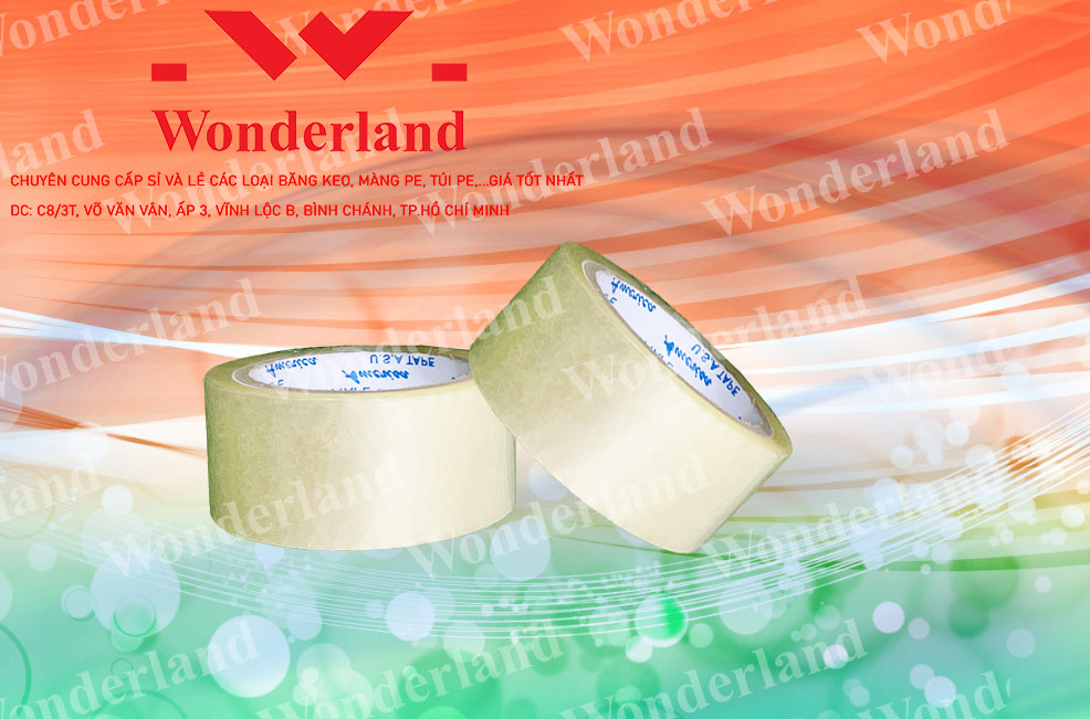 BĂNG KEO TRONG 0.9KG LÕI 3.5LI CHẤT LƯỢNG CAO WONDERLAND
