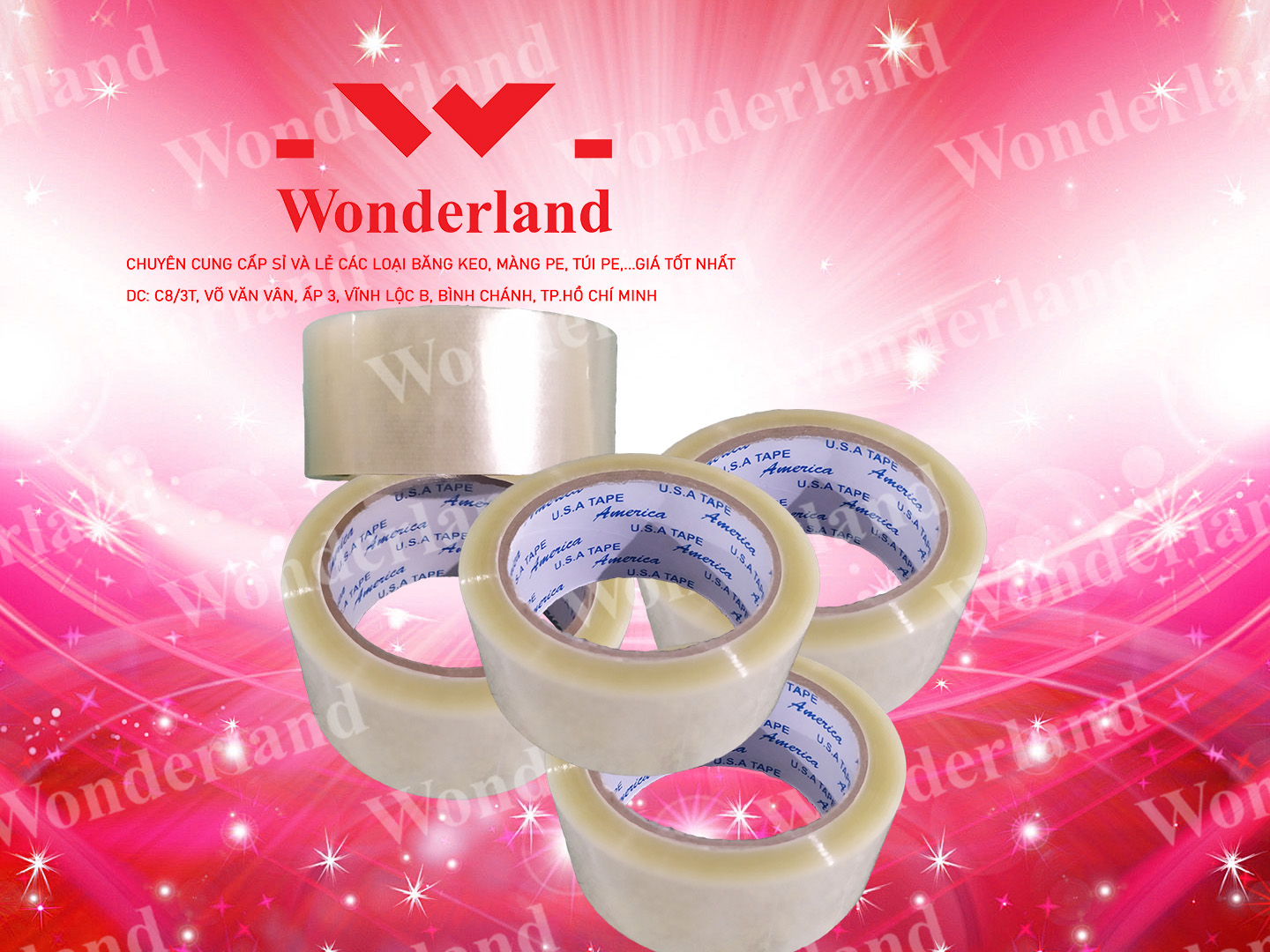 BĂNG KEO TRONG 1.3KG LÕI 3.5LI CHẤT LƯỢNG CAO WONDERLAND GIÁ SỈ TỐT NHẤT