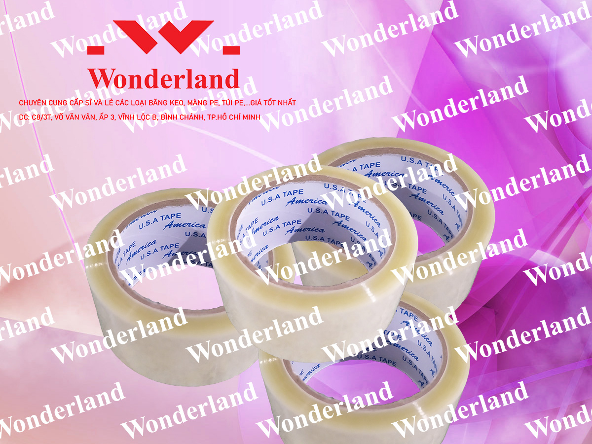 BĂNG KEO TRONG 1.5KG LÕI 3.5LI CHẤT LƯỢNG CAO WONDERLAND GIÁ SỈ TỐT NHẤT