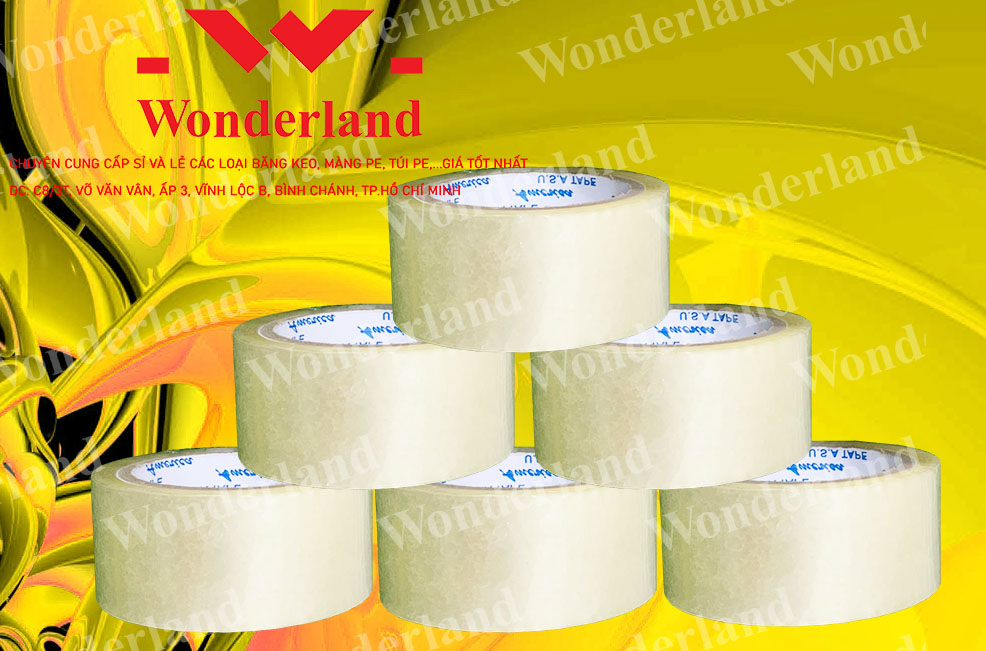 BĂNG KEO TRONG 1KG LÕI 3.5LI CHẤT LƯỢNG CAO WONDERLAND GIÁ SỈ TỐT NHẤT