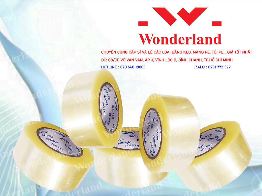 BĂNG KEO TRONG 2.1KG LÕI 7LI WONDERLAND, GIÁ SỈ TỐT NHẤT