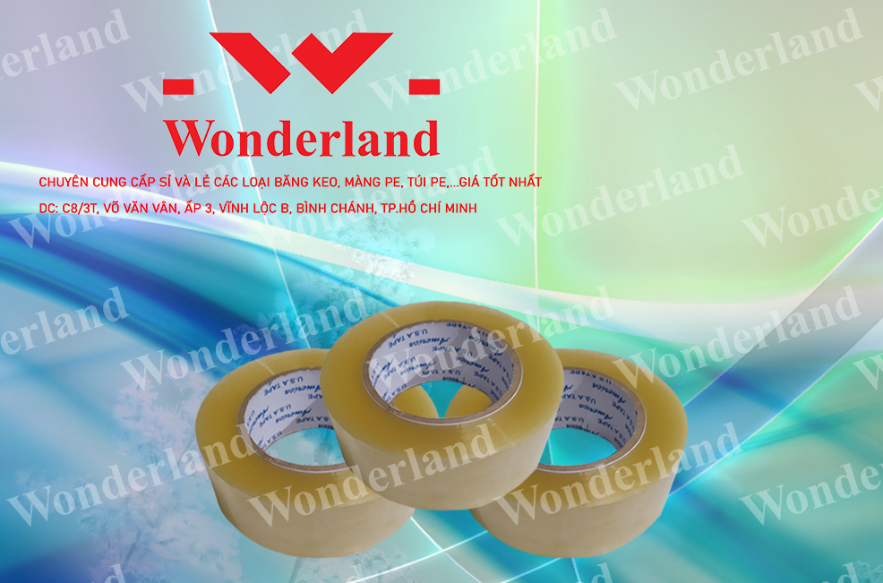 BĂNG KEO TRONG 2.3KG LÕI 3.5LI CHẤT LƯỢNG CAO WONDERLAND GIÁ SỈ TỐT NHẤT