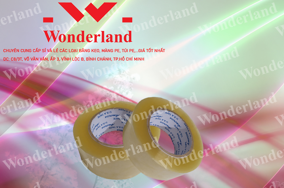 BĂNG KEO TRONG 2.3KG LÕI 3.5LI CHẤT LƯỢNG CAO WONDERLAND
