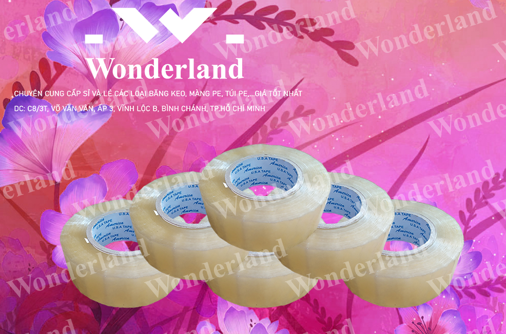 BĂNG KEO TRONG 2.5KG LÕI 3.5LI CHẤT LƯỢNG CAO WONDERLAND GIÁ SỈ TỐT NHẤT