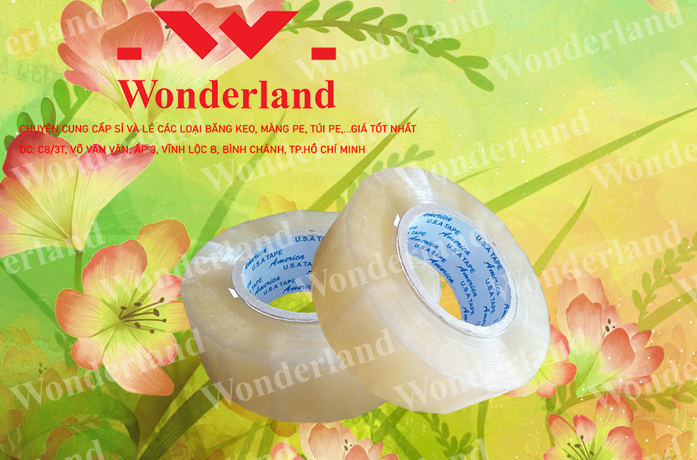 BĂNG KEO TRONG 2.5KG LÕI 3.5LI CHẤT LƯỢNG CAO WONDERLAND